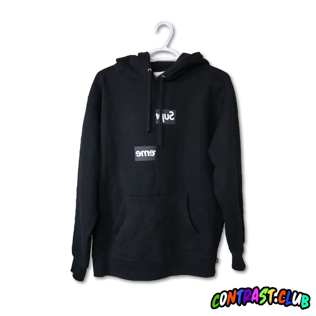 Supreme Comme des Garcons Split Box Logo Hooded Sweatshirt